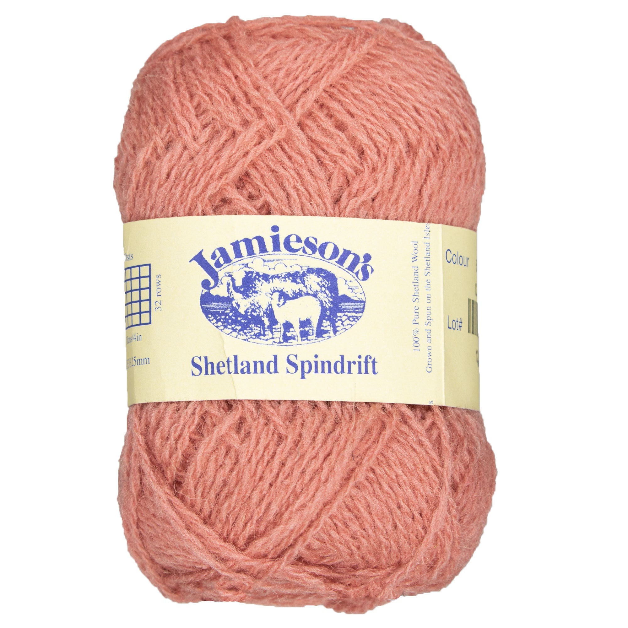 Jamieson's of Shetland Premium Spindrift Yarn - 540 Coral for Crochet and Knitting
