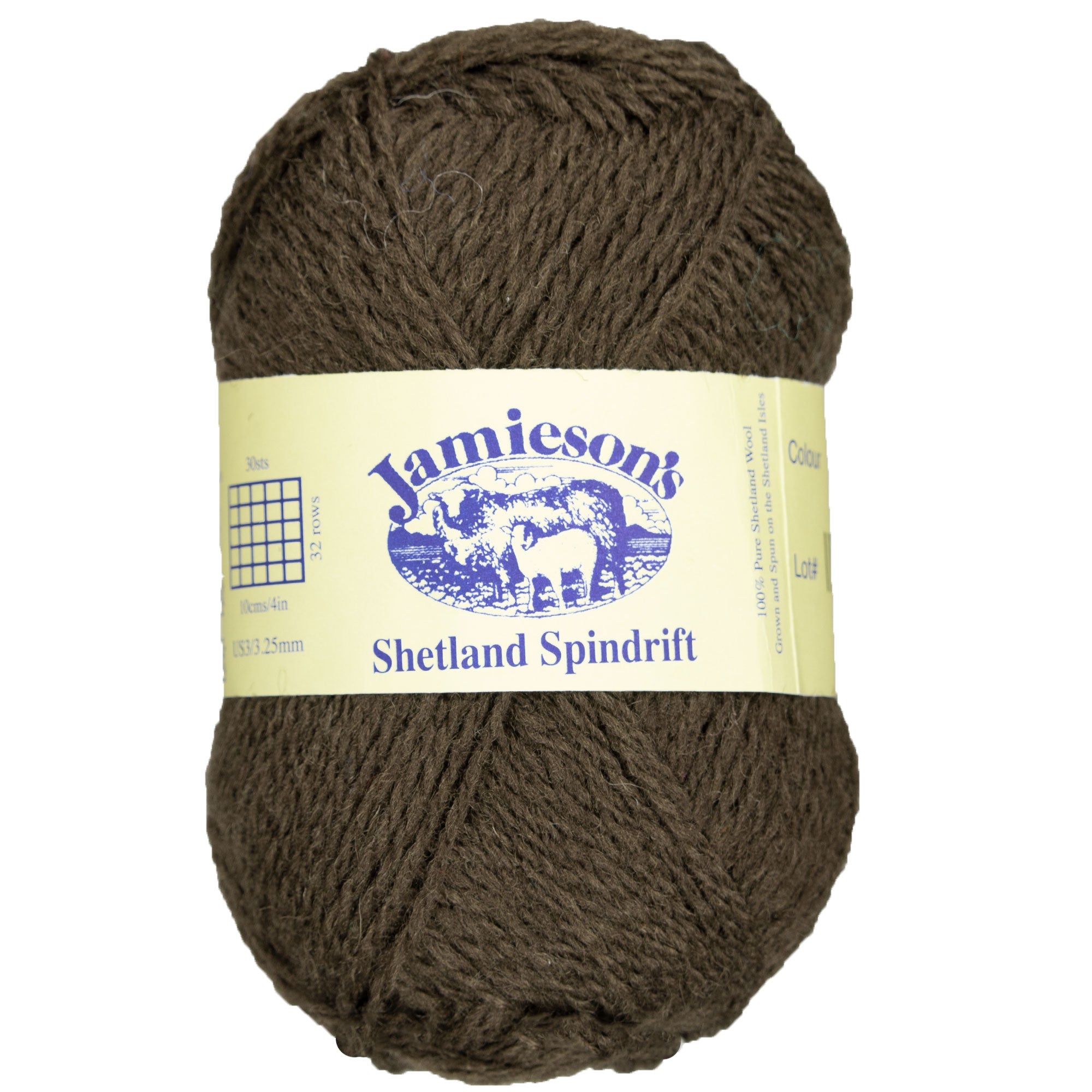 Jamieson's of Shetland Spindrift 2-Ply Yarn - 890 Mocha for Crochet & Fair Isle Knitting