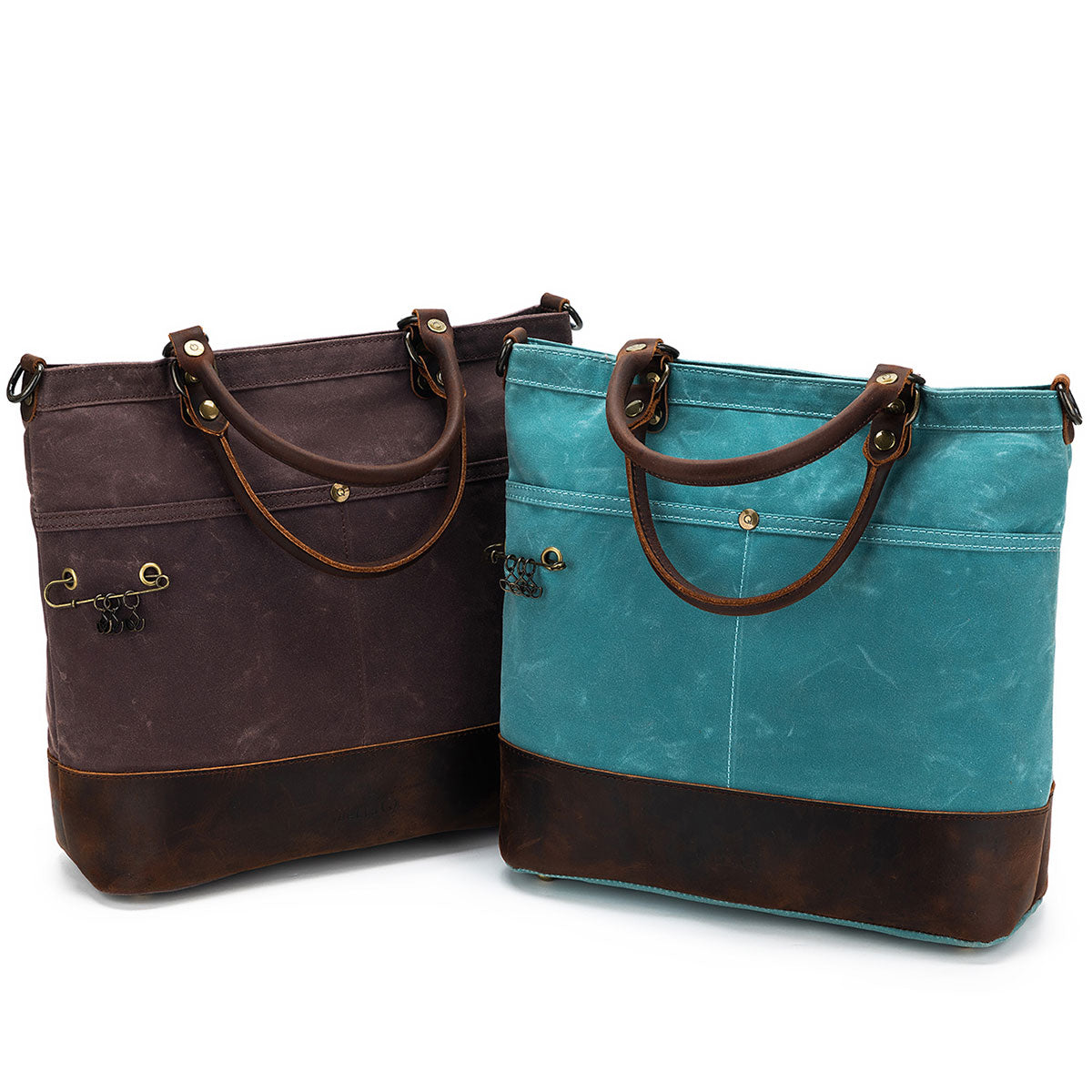della Q Maker's Cocoa Canvas Tote for Knitters and Crocheters
