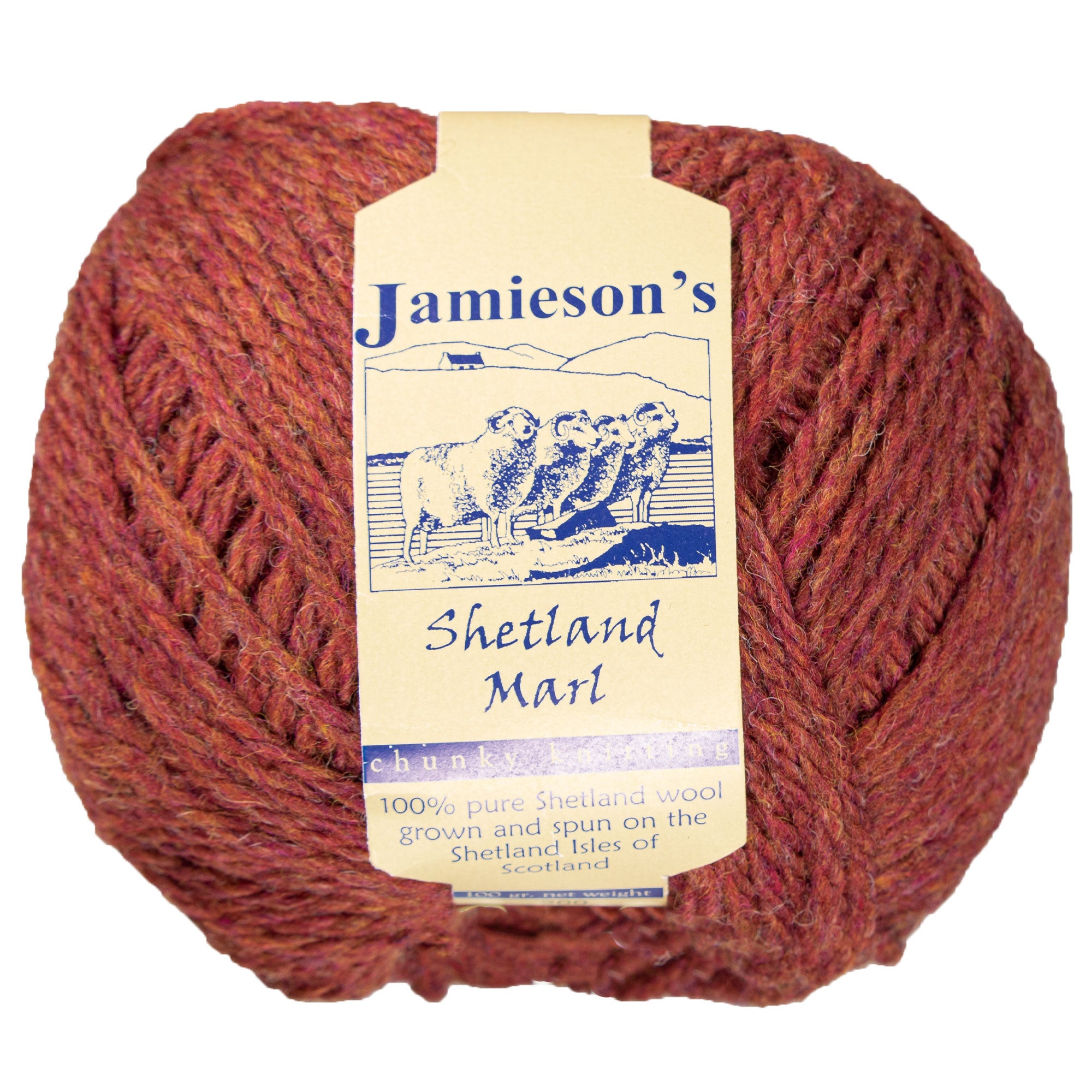 Jamieson's of Shetland Marl Chunky Yarn - 200 Chianti: Ideal for Bulky Knit and Crochet
