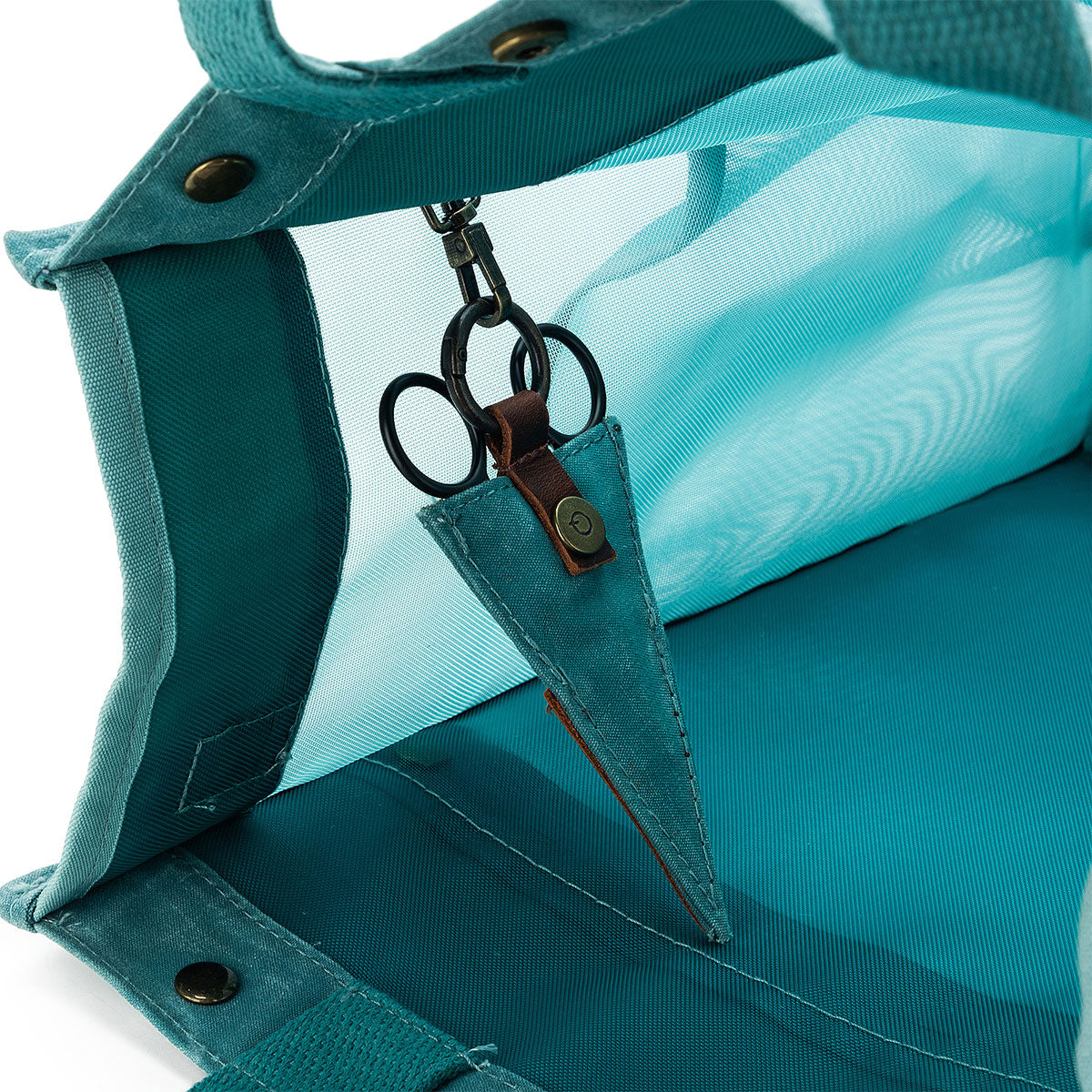 della Q Premium Tall Maker's Mesh Tote - Teal: Ideal for Crafting