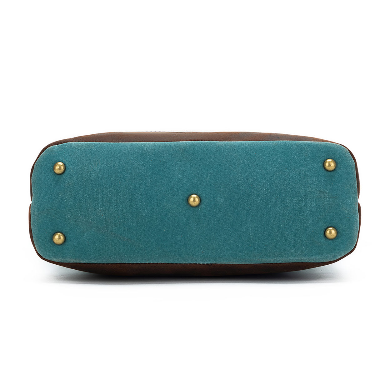 della Q Maker's Premium Canvas Tote in Teal for Knitters and Crocheters