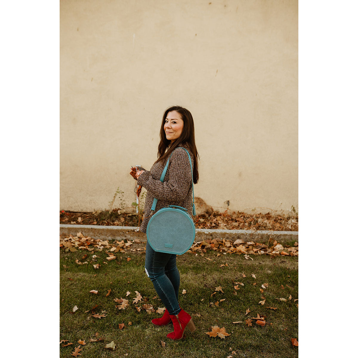 della Q Stylish Teal Maker's Hat Box for Craft Lovers