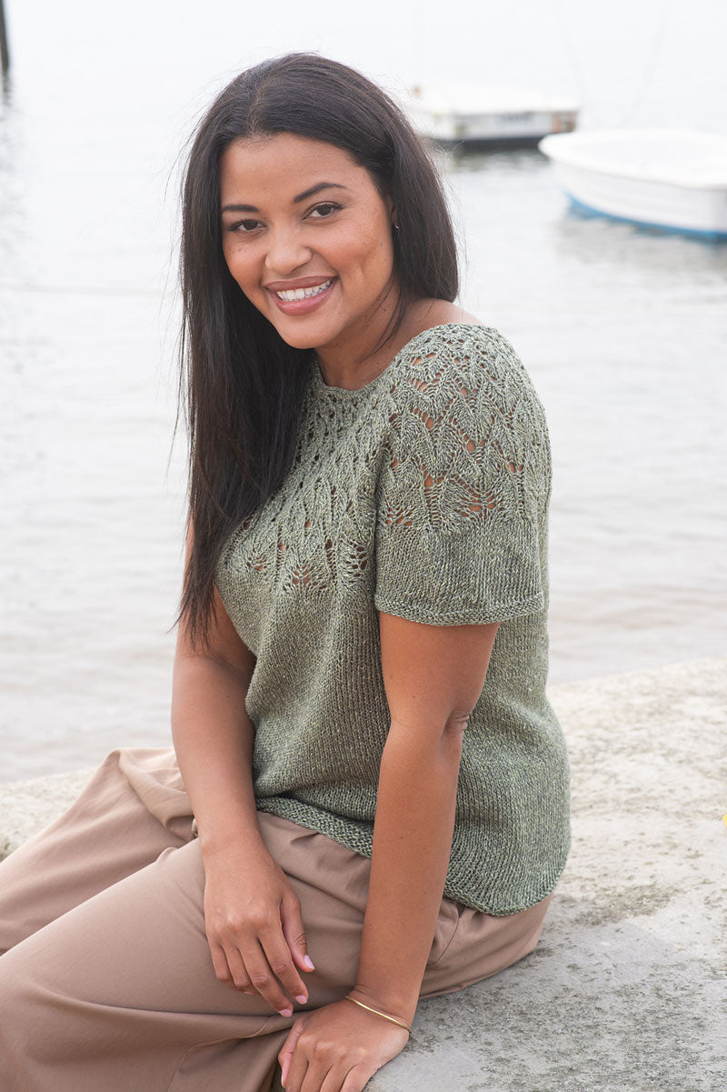 Berroco Booklet 423 - Exclusive Chai Patterns - Bonnie Tee PDF Download for Elegant and Comfortable Wear