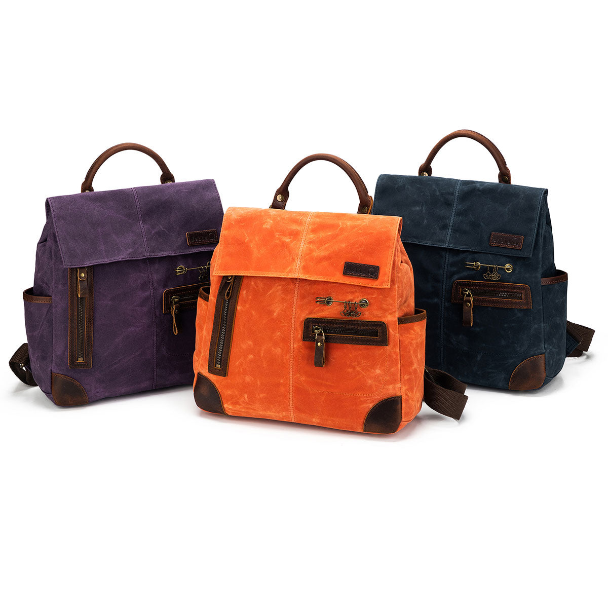 della Q Maker's Stylish Orange Midi Backpack for Crafting Enthusiasts