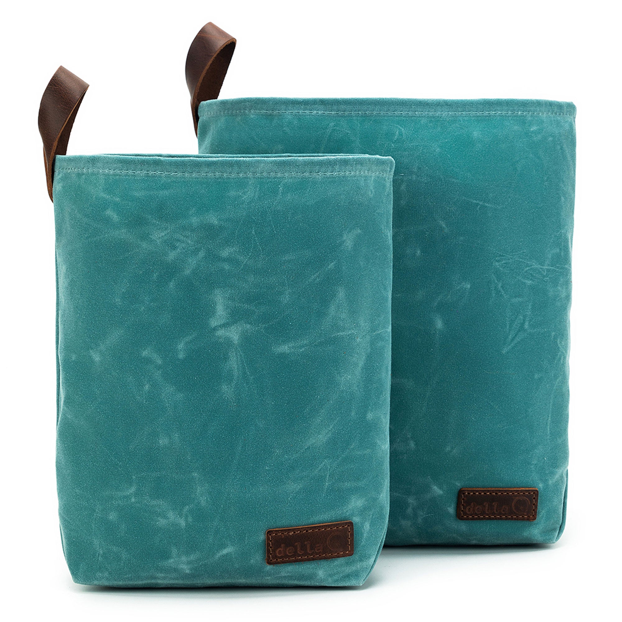 della Q Maker's Premium Canvas Knit Sacks (Set of 2) - Stunning Teal