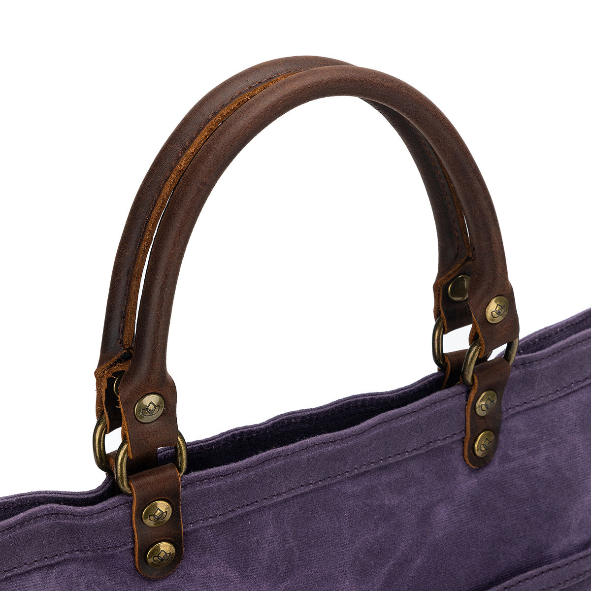 della Q Maker's Purple Canvas Tote for Knitters and Crocheters