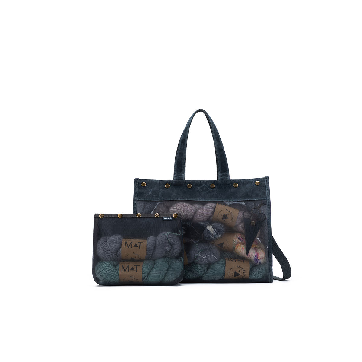 della Q Maker's Blue Transparent Mesh Tote for On - the - go Projects