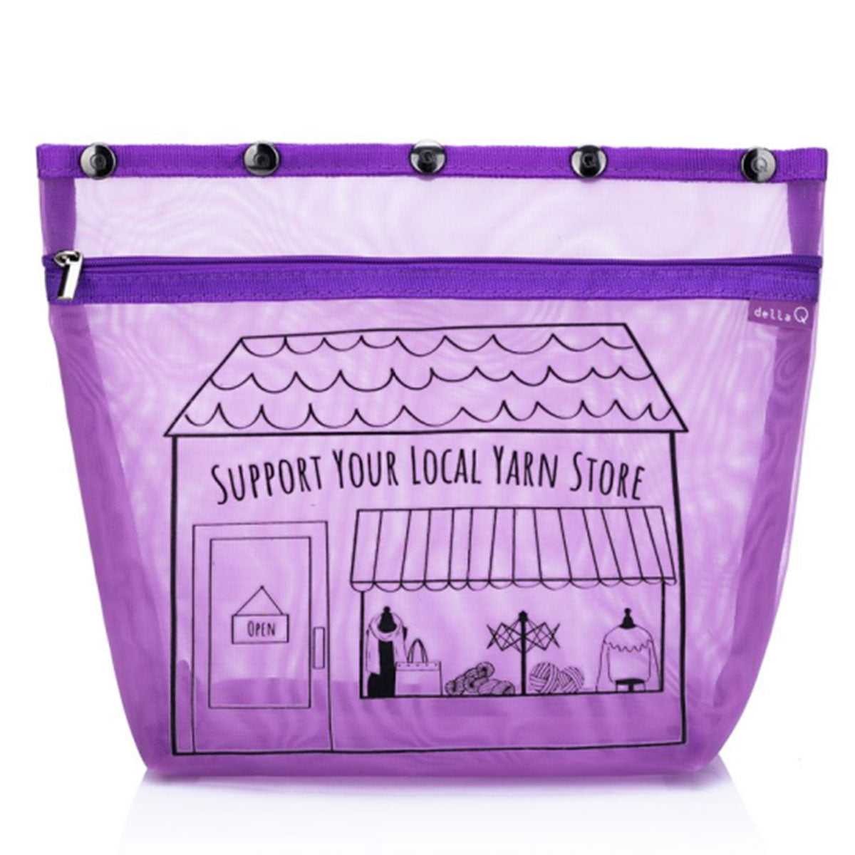 della Q Oh Snap - Local Yarn Store Day - Lilac: Ideal Multi - Purpose Craft and Travel Bag
