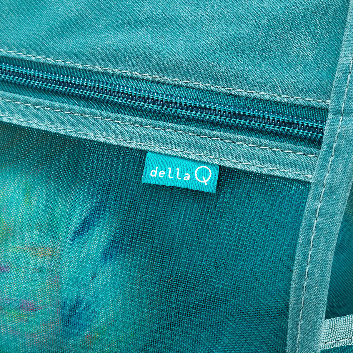 della Q Premium Tall Maker's Mesh Tote - Teal: Ideal for Crafting