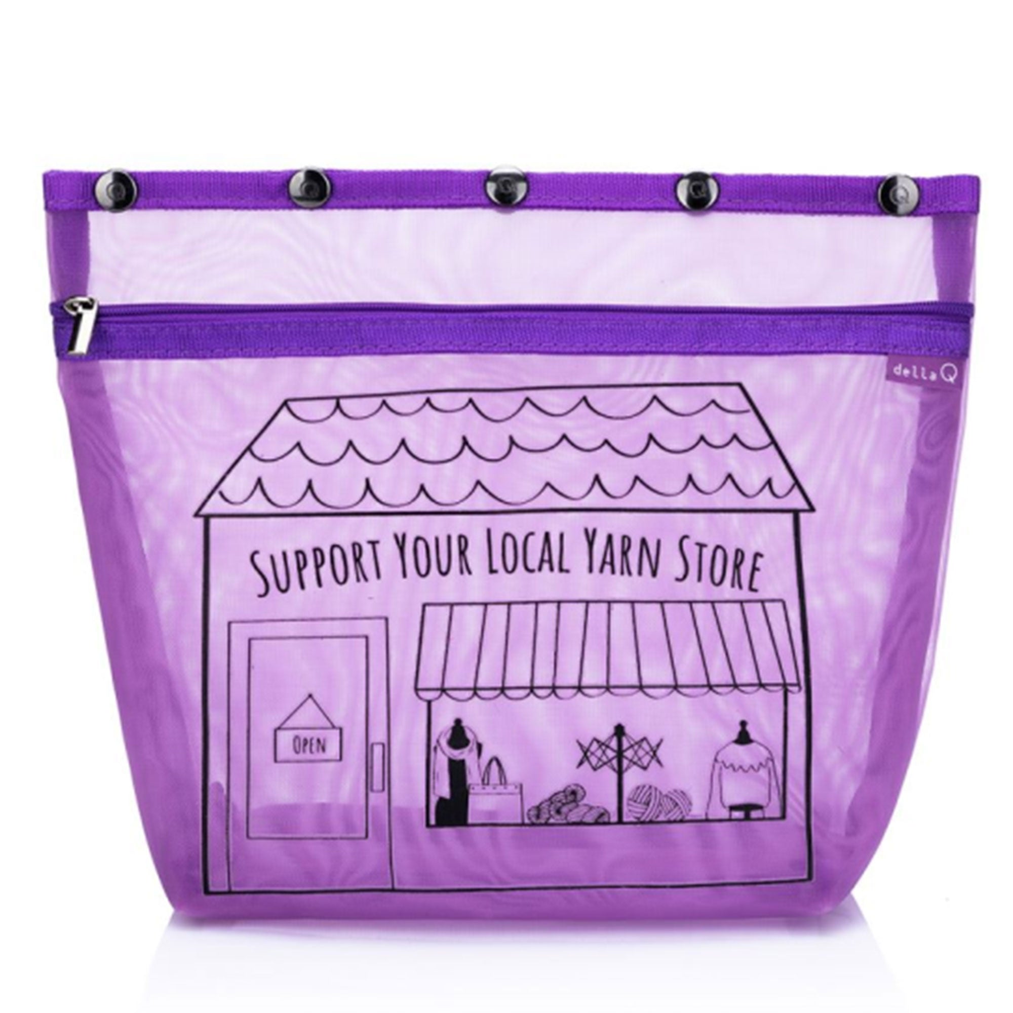 della Q Oh Snap - Local Yarn Store Day - Lilac: Ideal Multi - Purpose Craft and Travel Bag