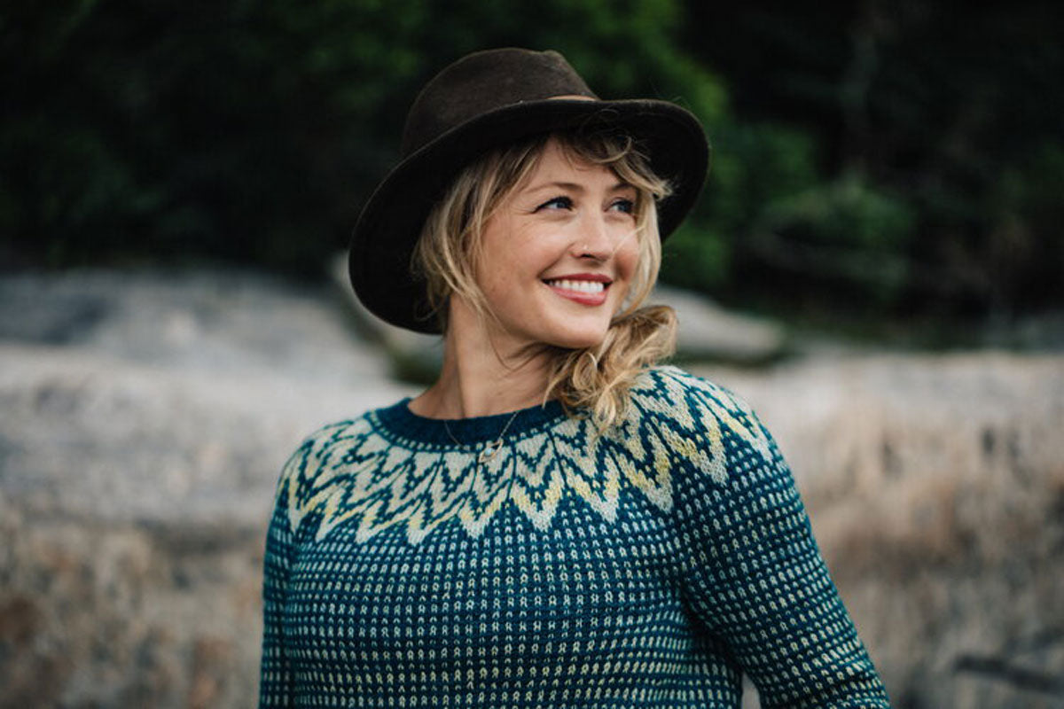 Andrea Mowry Drea Renee Knits Patterns - Sparky Round Yoke Pullover with Pockets