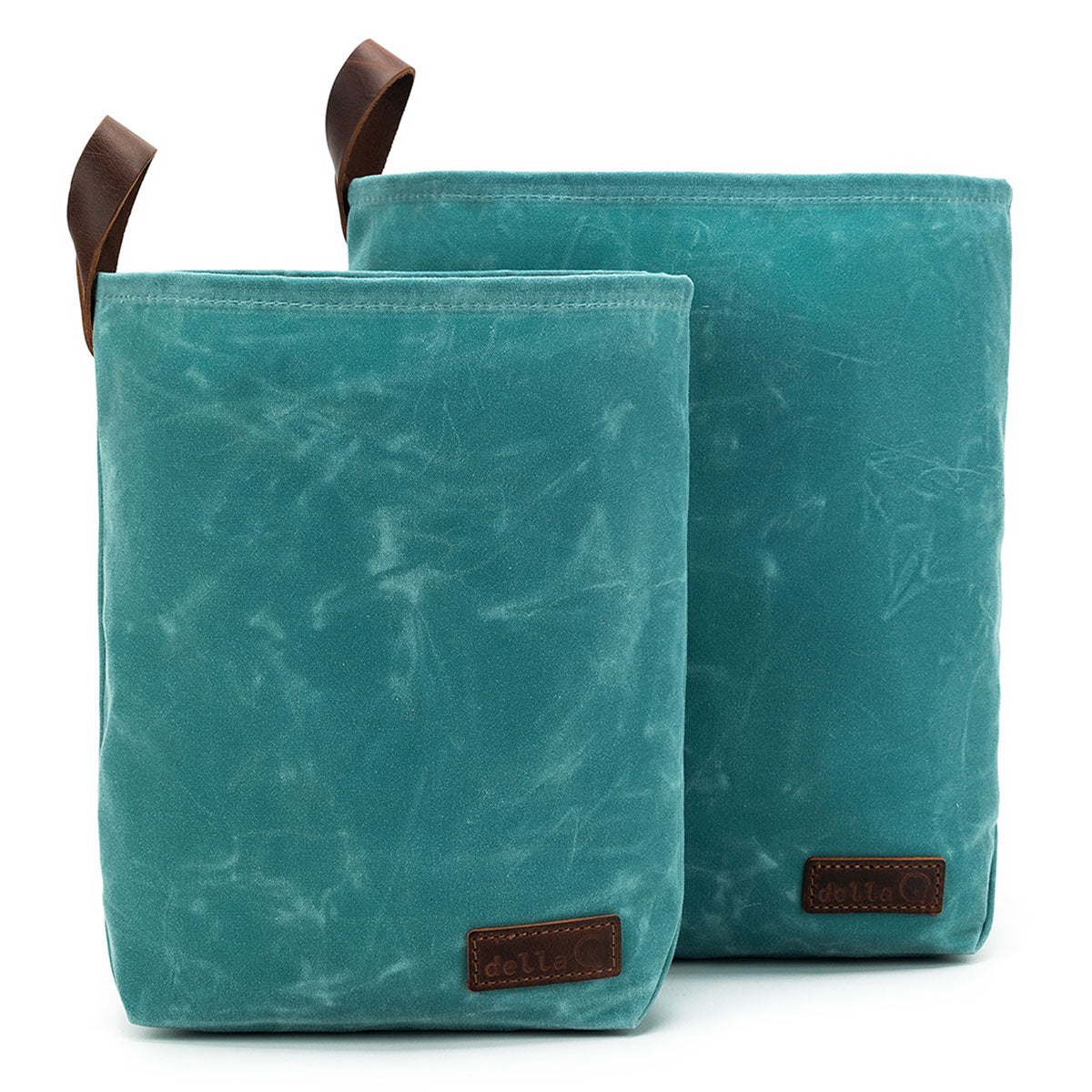 della Q Maker's Premium Canvas Knit Sacks (Set of 2) - Stunning Teal