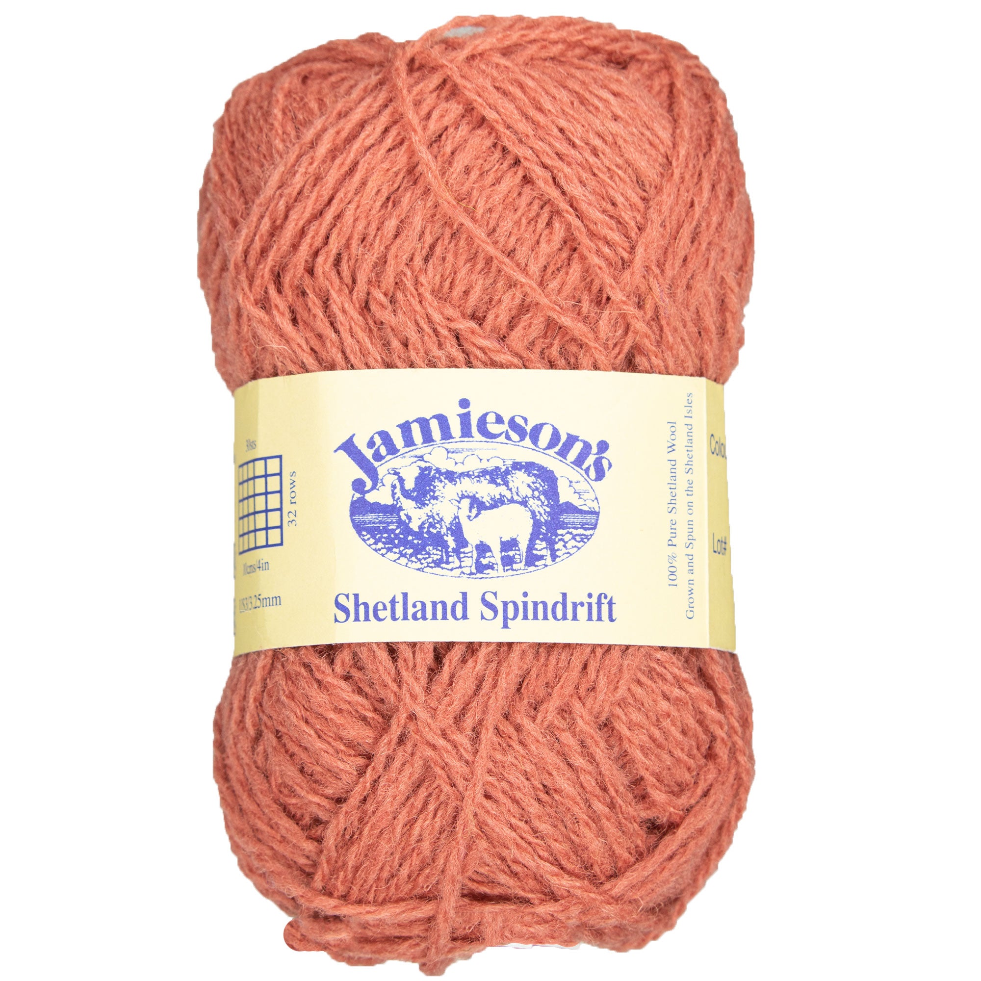 Jamieson's of Shetland Spindrift 2-Ply Yarn - 576 Cinnamon for Crochet and Fair Isle Knitting