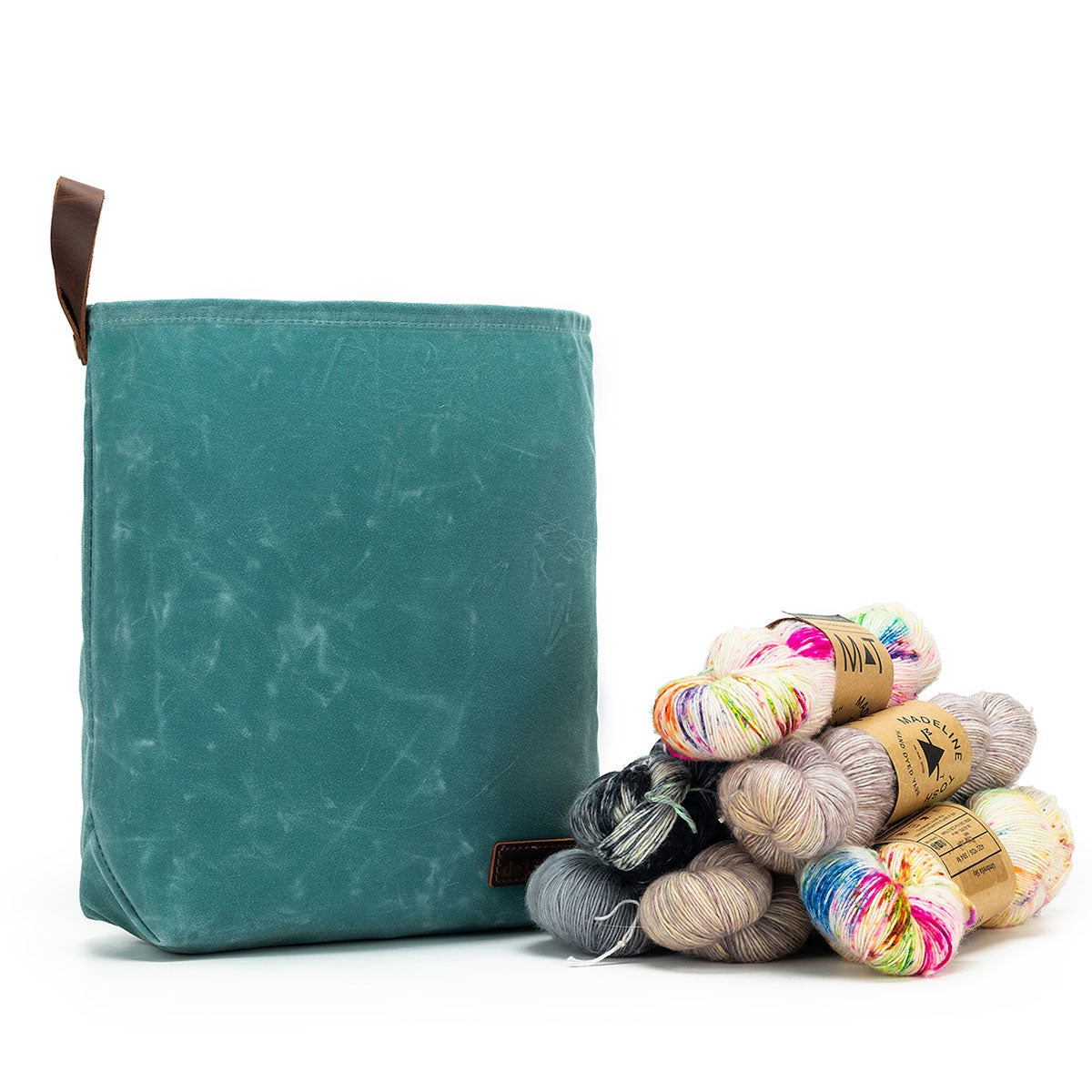 della Q Maker's Premium Canvas Knit Sacks (Set of 2) - Stunning Teal