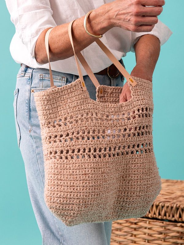 Berroco Harbor Days Collection - Marble House Crochet Tote - Spring PDF Download