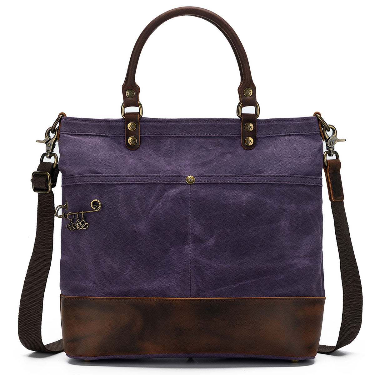 della Q Maker's Purple Canvas Tote for Knitters and Crocheters
