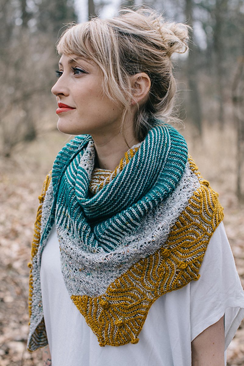 Andrea Mowry Drea Renee Knits Patterns - Exquisite Baubles Shawl with Diverse Designs