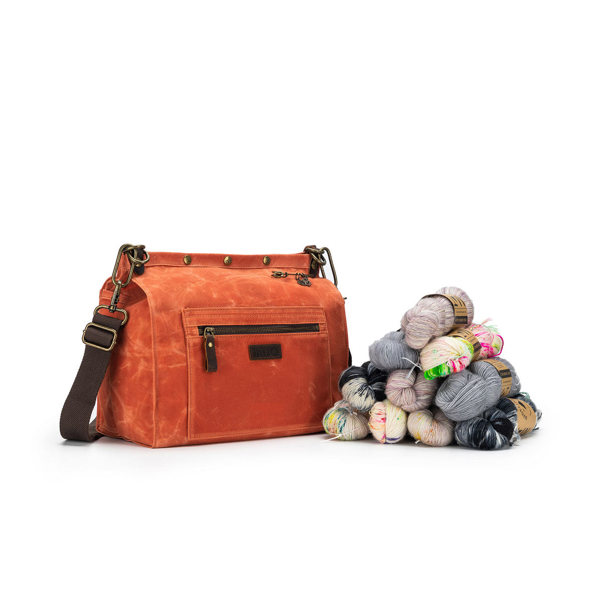 della Q Maker's Orange Canvas Rucksack - The Versatile Crafting Companion