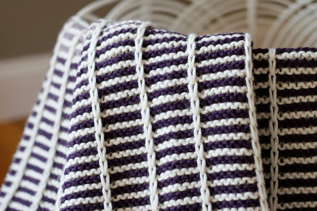 Berroco Corey Modern Baby Blanket Kit with Fun Gradient Stripe