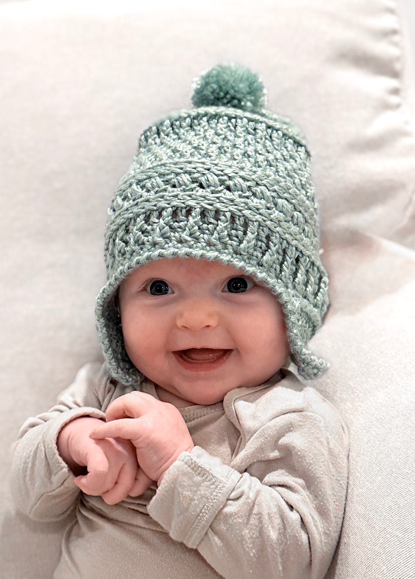 Jimmy Beans Wool Adorable Bunny Hop Crochet Hat and Booties Kit