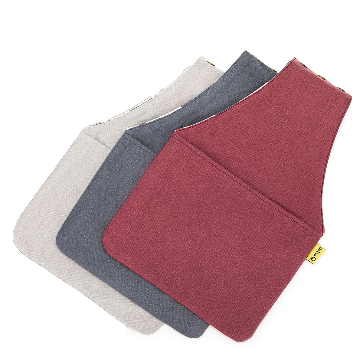 della Q Nora Lightweight Compact Linen - Slate Wrist Bag - 1300-1