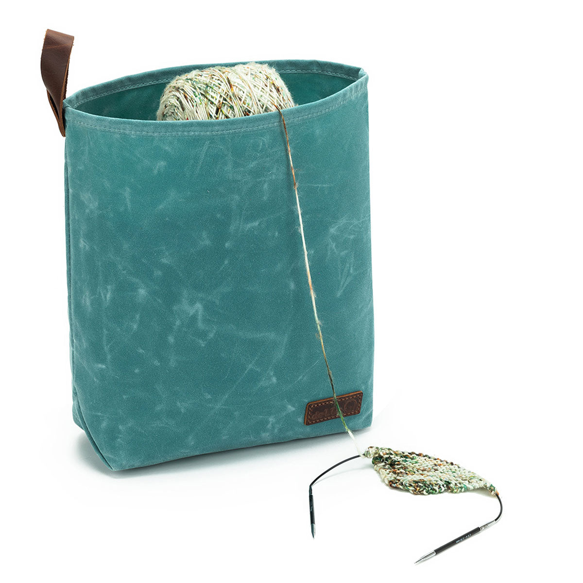 della Q Maker's Premium Canvas Knit Sacks (Set of 2) - Stunning Teal