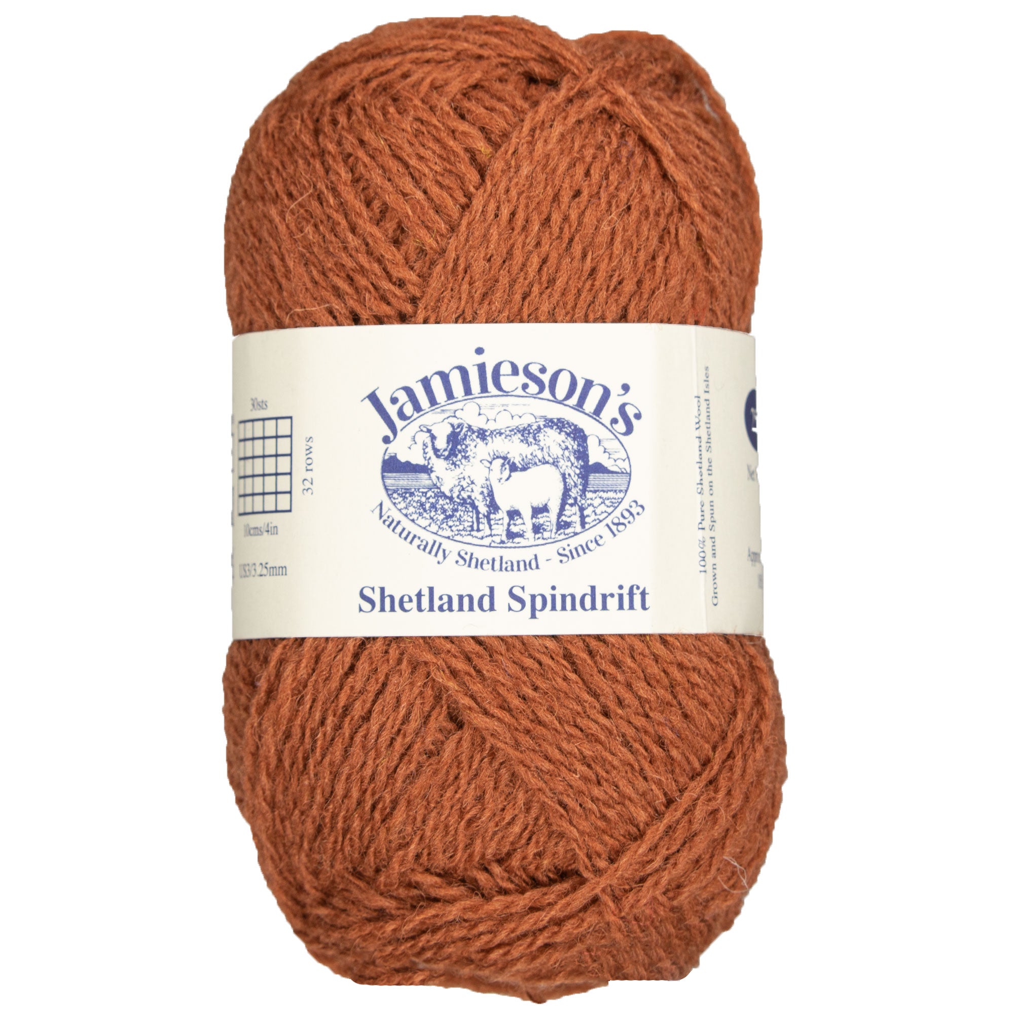 Jamieson's of Shetland Spindrift 2-Ply Yarn - 870 Cocoa for Colorful Crochet and Knitting