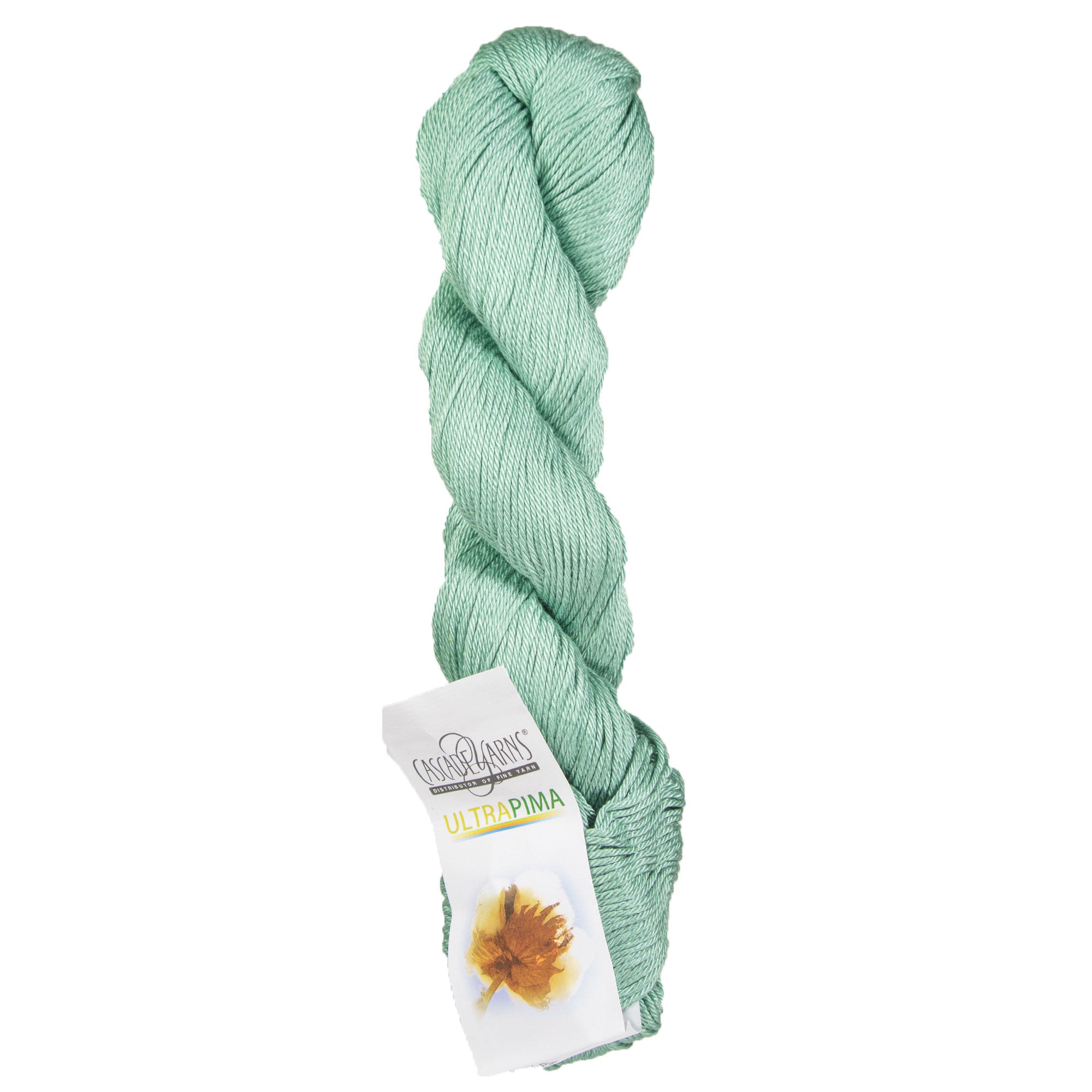 Cascade Yarns Ultra Soft Pima Yarn in Trendy 3757 Zen Green for Spring and Summer Projects