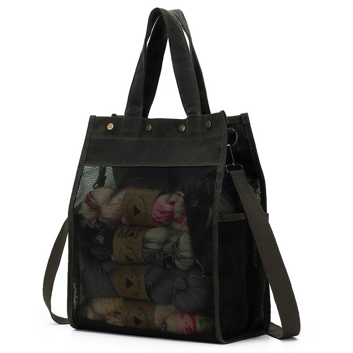 della Q Premium Tall Maker's Mesh Tote - Olive for Crafting Enthusiasts