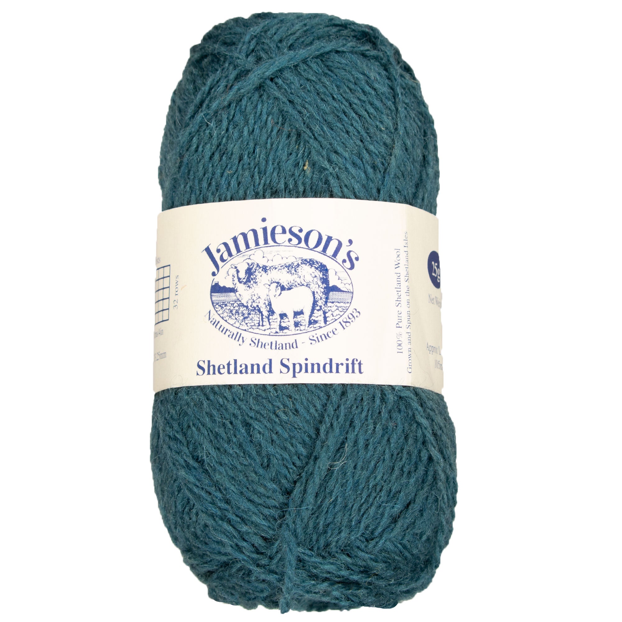 Jamieson's of Shetland Premium Spindrift Yarn - 677 Stonewash for Crochet & Fair Isle Knitting