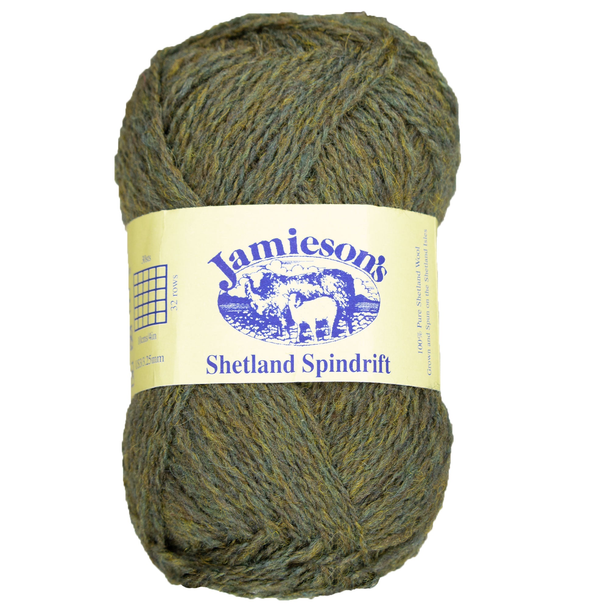 Jamieson's of Shetland Spindrift 2-Ply Yarn - 253 Seaweed: Ideal for Crochet and Fair Isle Knitting