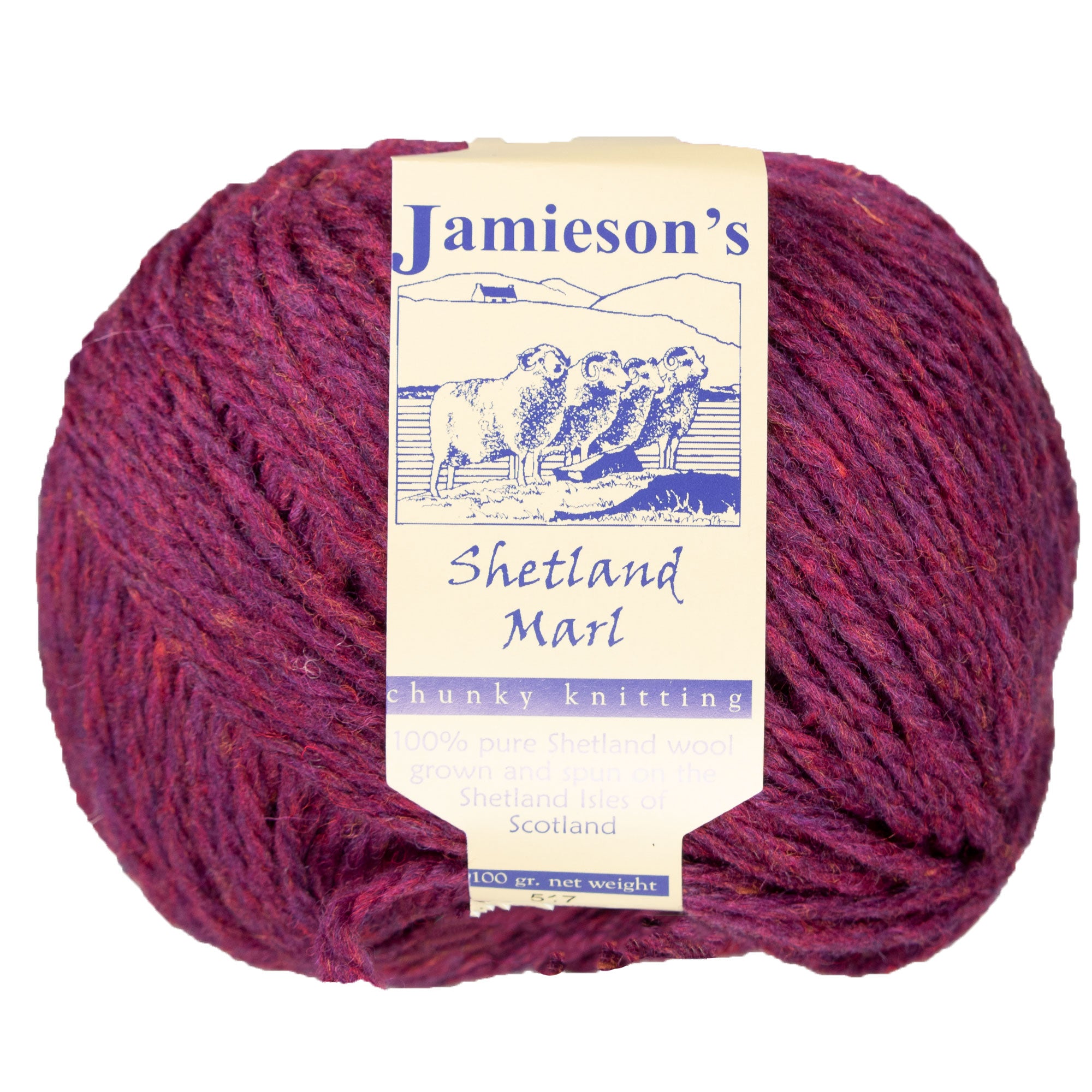 Jamieson's of Shetland Marl Chunky Yarn - 517 Mantilla: Ideal for Chunky Knit & Crochet