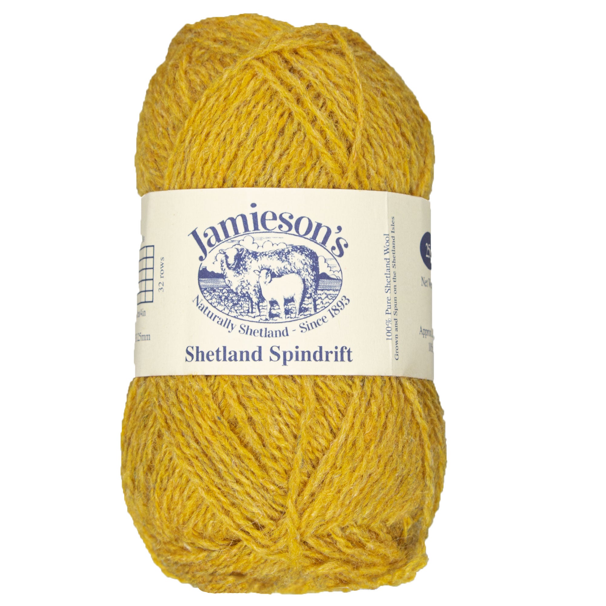 Jamieson's of Shetland Spindrift Yarn - 1160 Scotch Broom - Ideal for Colorwork and Fair Isle Knitting