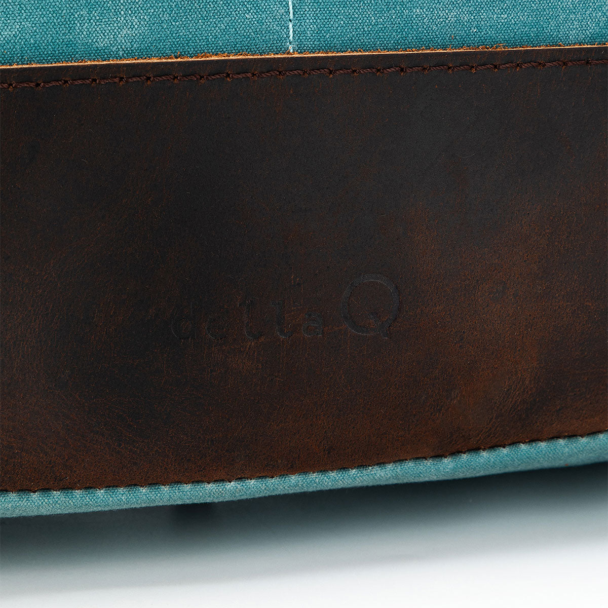 della Q Maker's Premium Canvas Tote in Teal for Knitters and Crocheters