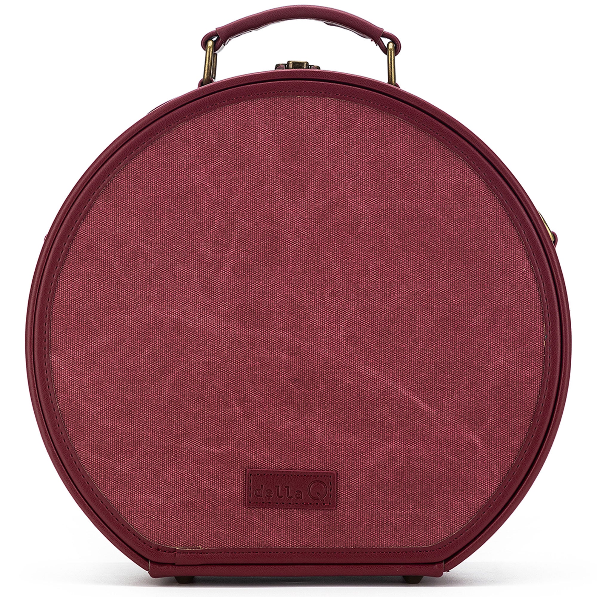della Q Premium Maker's Hat Box in Stunning Maroon