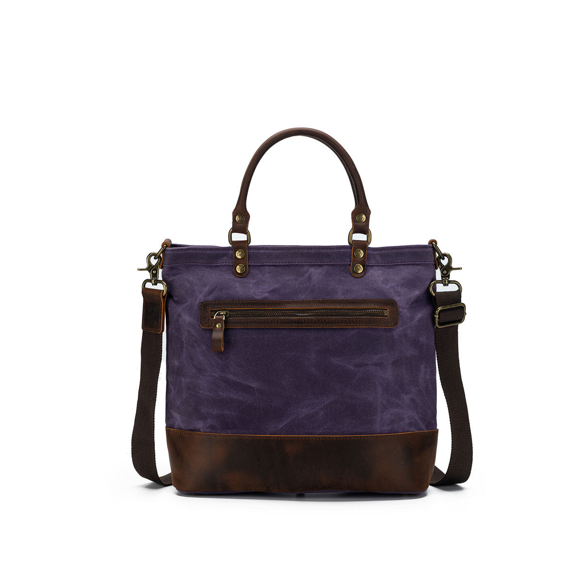 della Q Maker's Purple Canvas Tote for Knitters and Crocheters