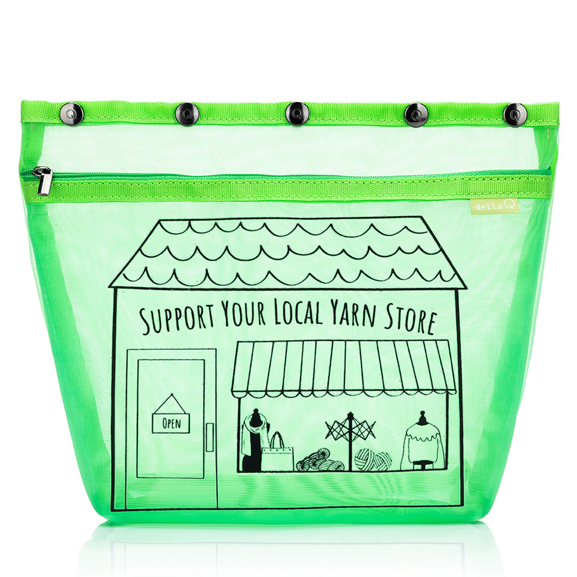 della Q Oh Snap - Local Yarn Store Day - Refreshing Lemon Lime Project Bag
