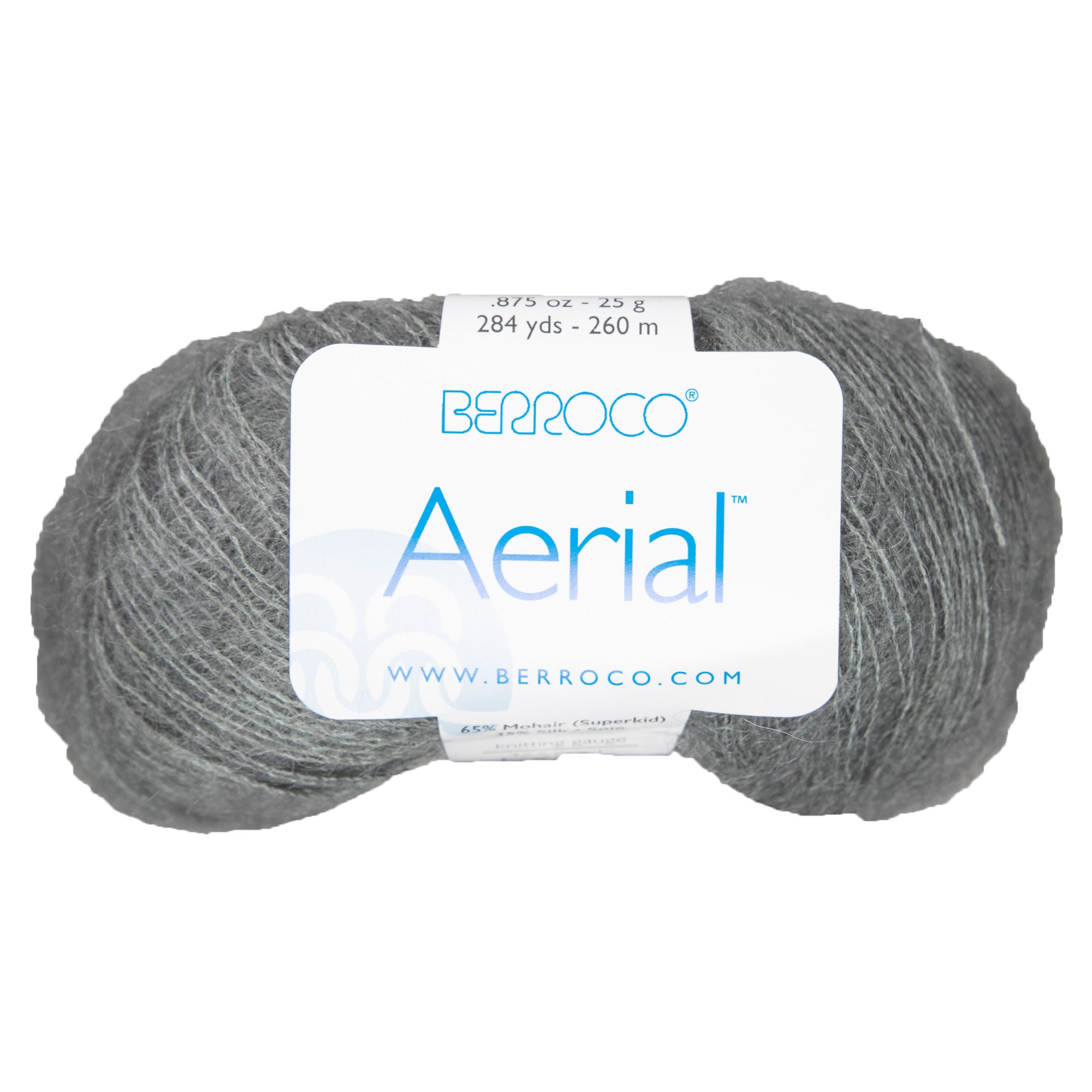 Berroco Aerial Luxury Yarn - 3468 Fog: Soft Mohair & Shiny Silk Blend