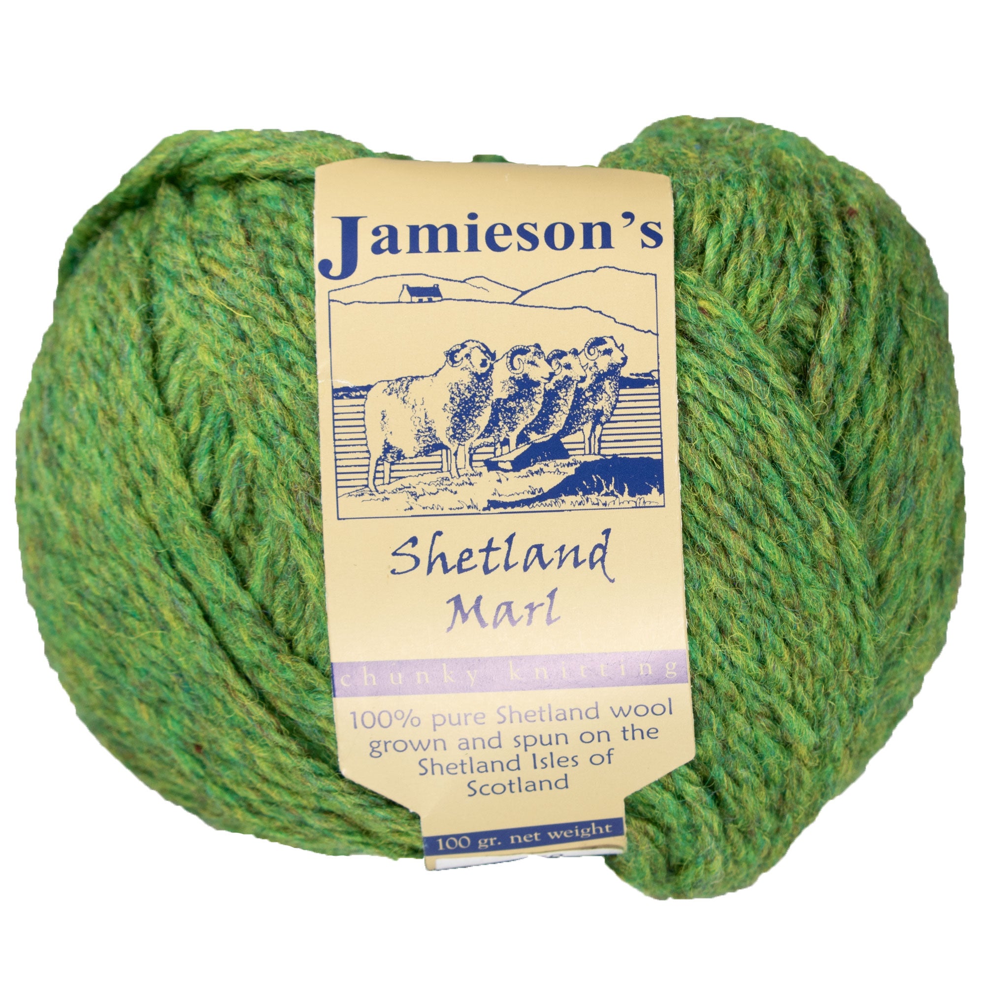 Jamieson's of Shetland Marl Chunky Yarn - 259 Leprechaun - Ideal for Bulky Knit & Crochet Projects