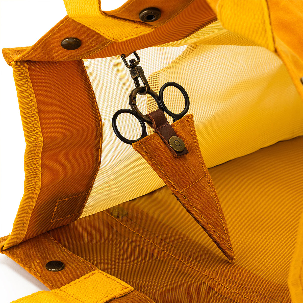 della Q Premium Tall Maker's Mesh Tote in Mustard - Ideal for Crafting