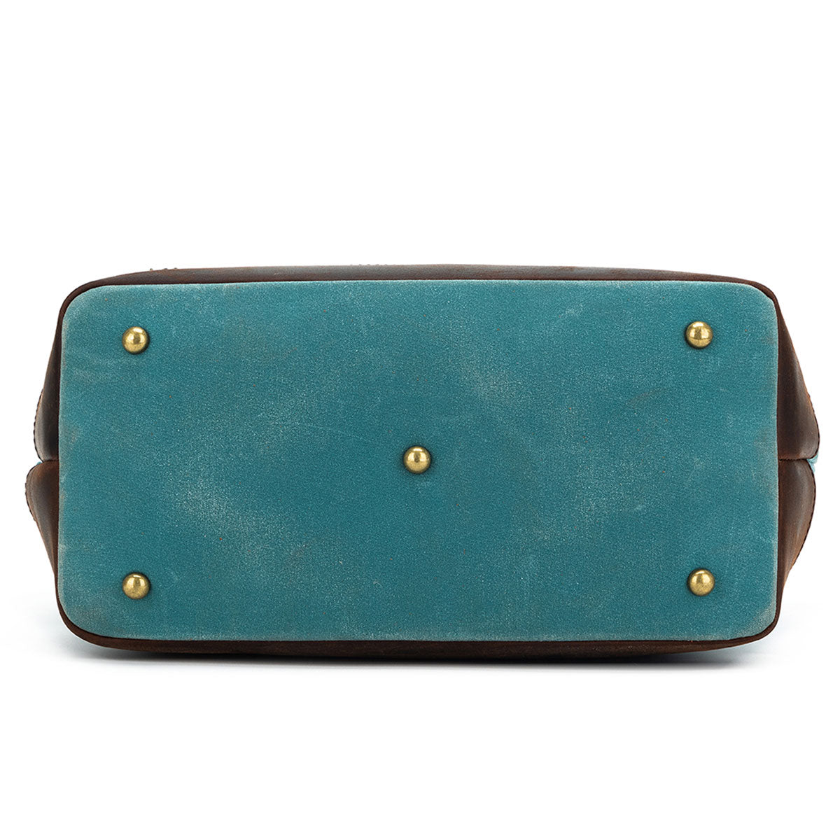Della Q Stylish Maker's Canvas Satchel in Teal for Knitters and Crocheters
