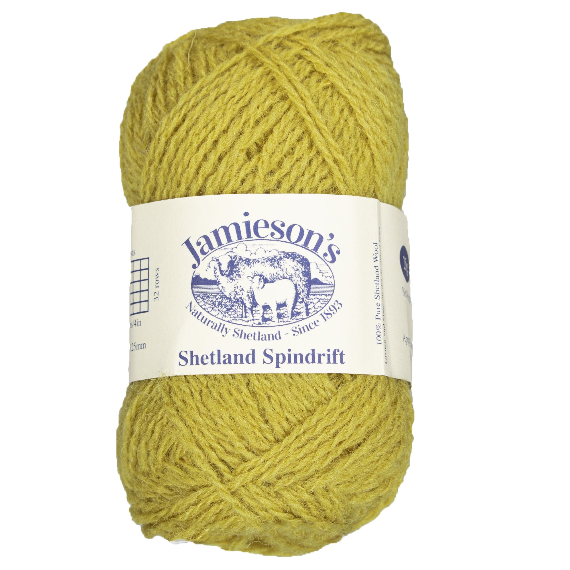 Jamieson's of Shetland Premium Spindrift Yarn - 289 Gold, Ideal for Crochet and Knitting