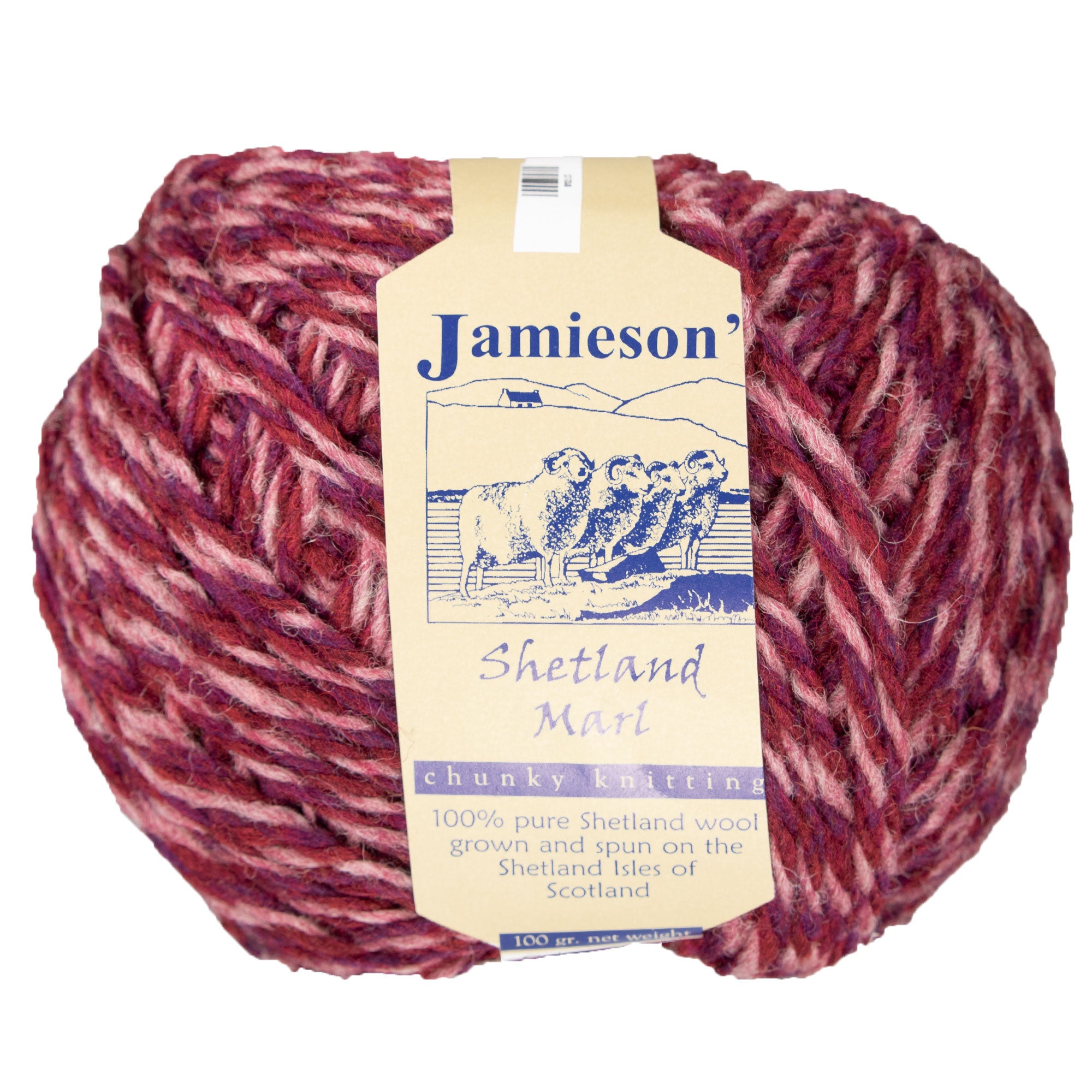 Jamieson's of Shetland Marl Chunky Yarn - 2113 Carnation for Stunning Knit & Crochet Projects