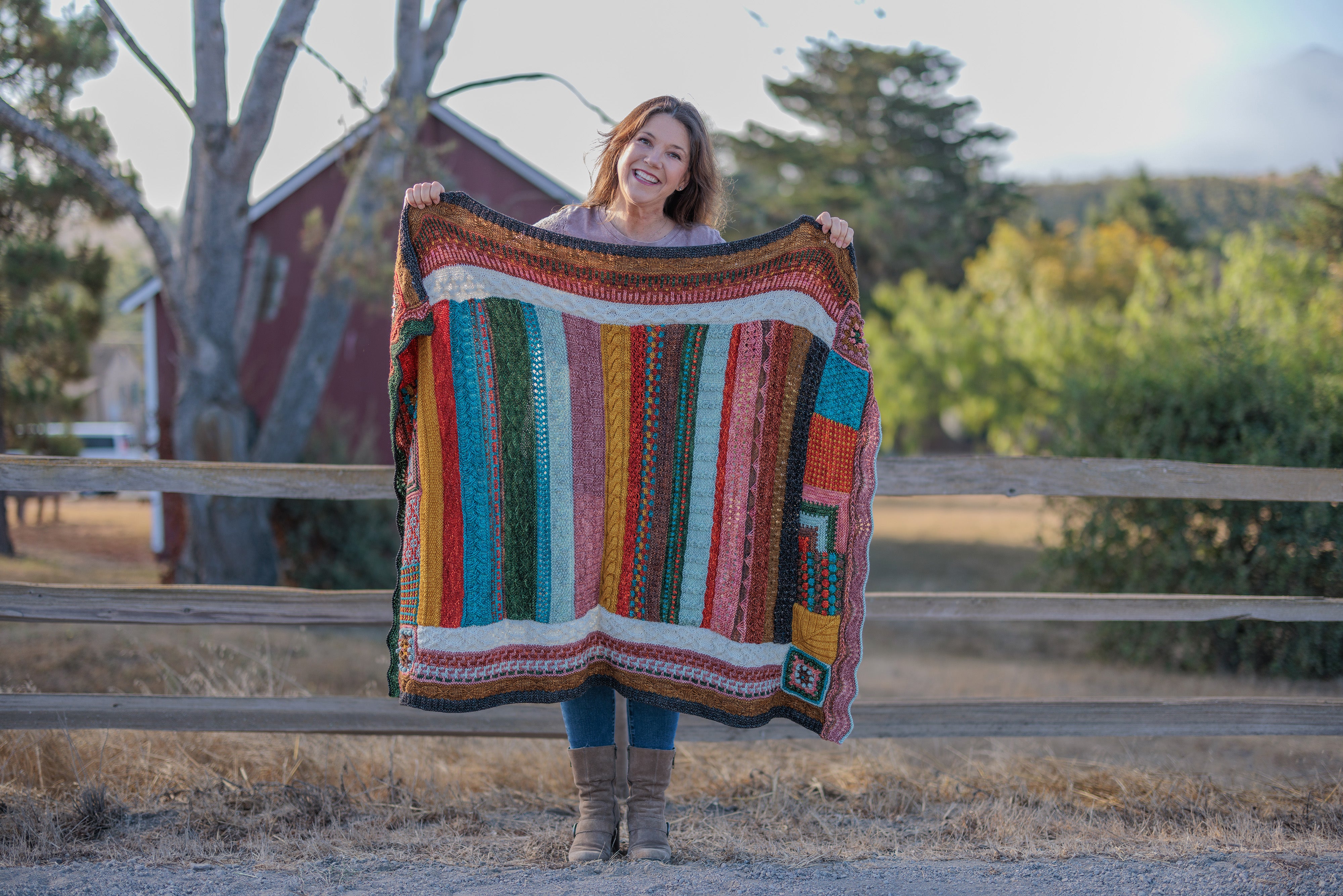 Jimmy Beans Wool 2025 Knit Blanket Club Kits - Beanstalk Worsted - Trailblazer Colorway Exclusive Knitting Kits
