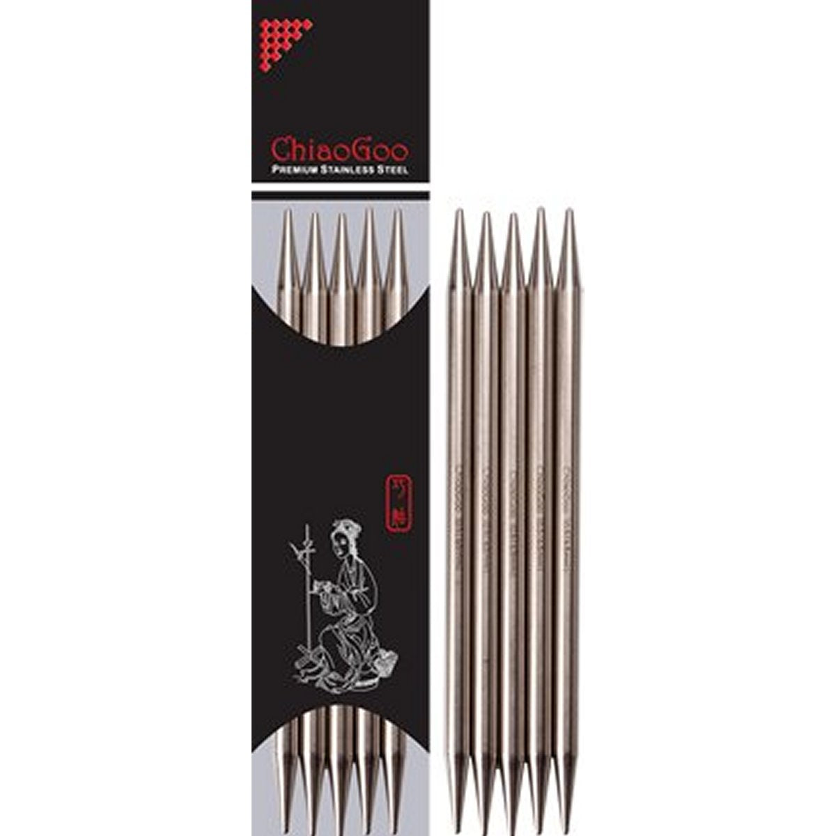 ChiaoGoo Premium Double Pointed Knitting Needles - US 7 (4.5mm) - 6 Pieces