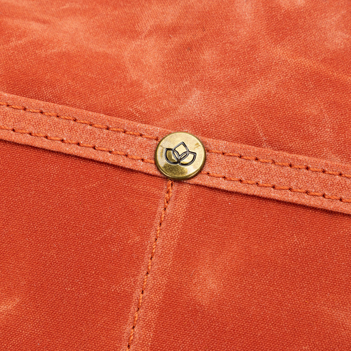 della Q Maker's Stylish Orange Canvas Tote for Knitters and Crocheters
