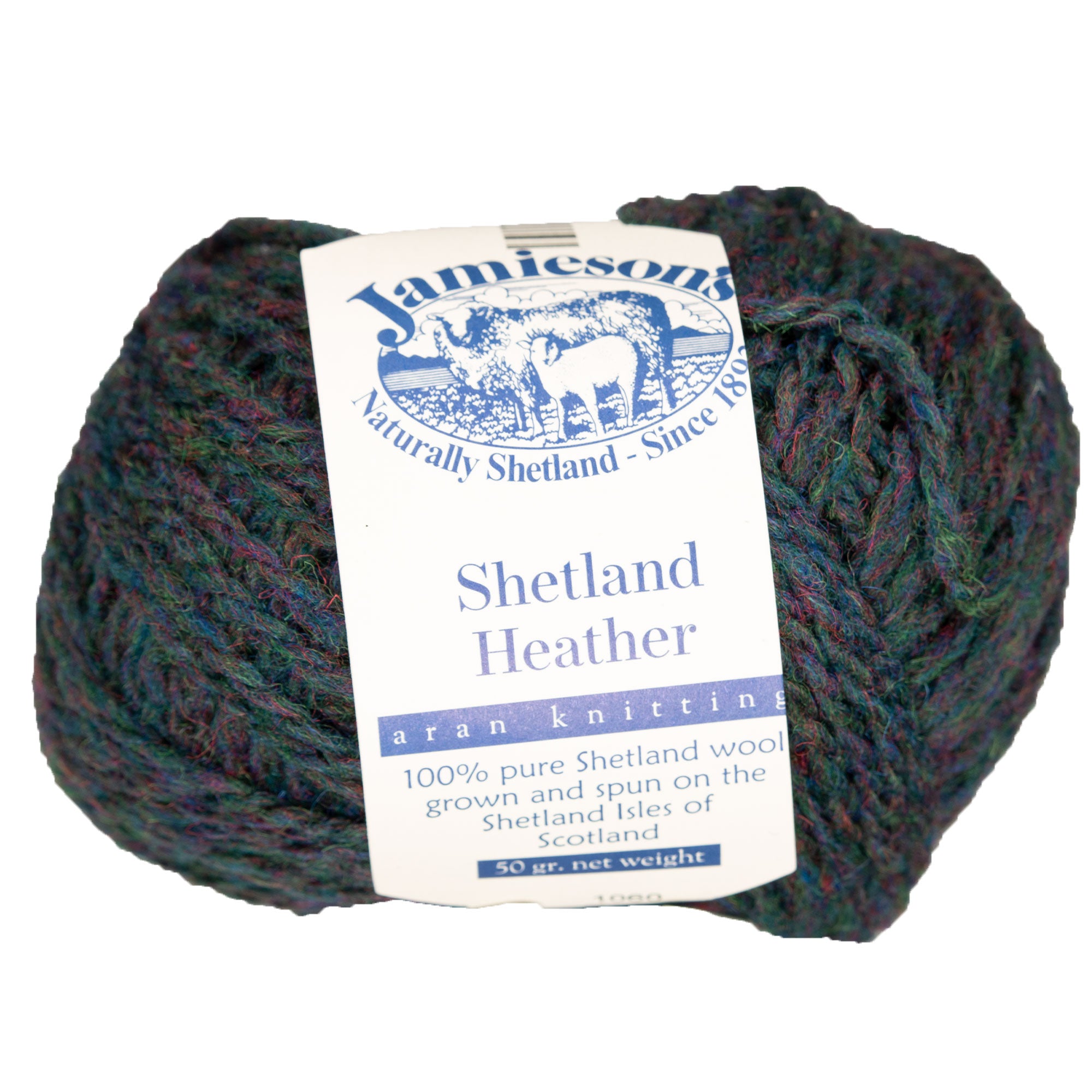 Jamieson's of Shetland Premium Heather Aran Yarn - 1060 Cedar, Ideal for Heirloom Knits