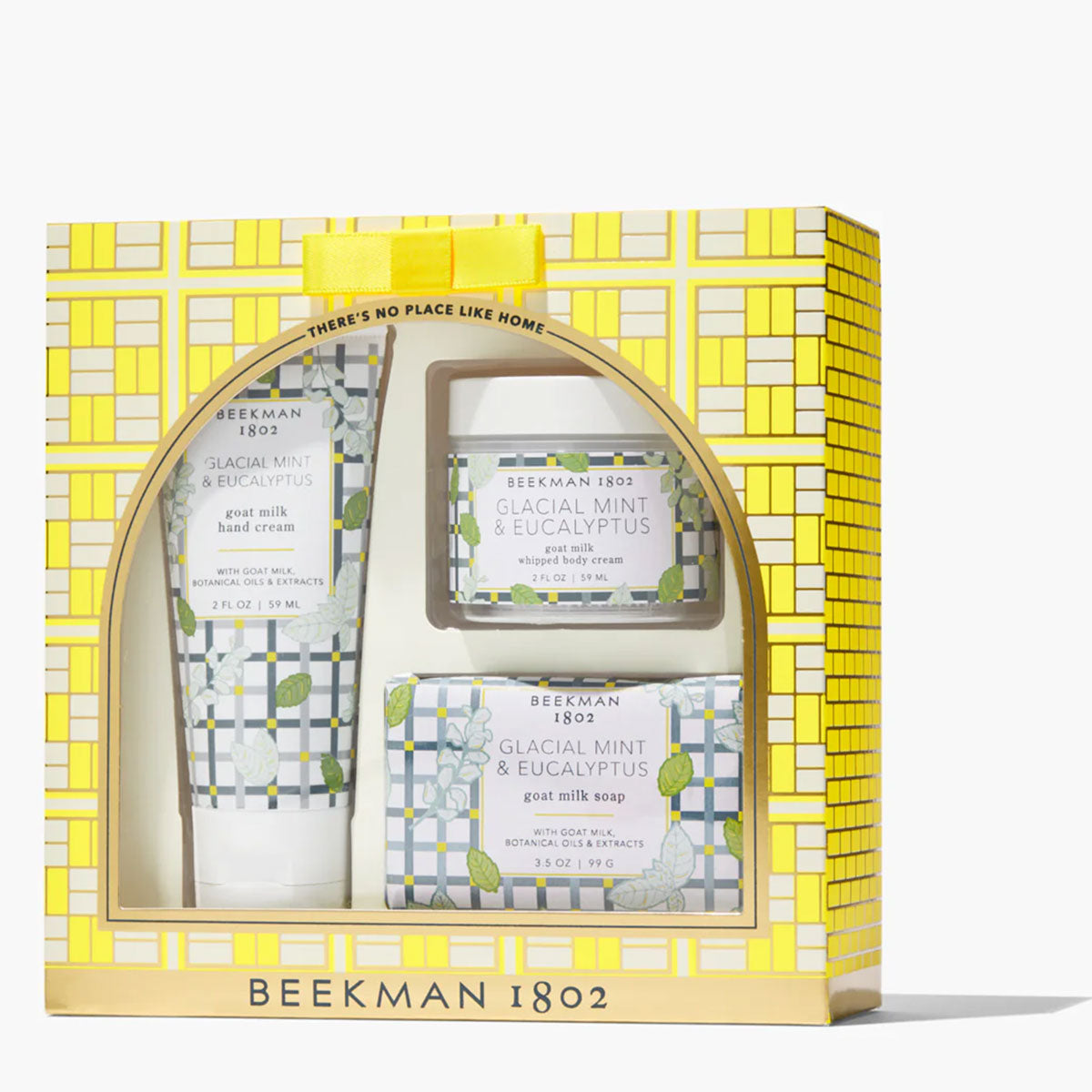 Beekman 1802 Travel-sized Glacial Mint & Eucalyptus Gift Sets for Skin Nourishment
