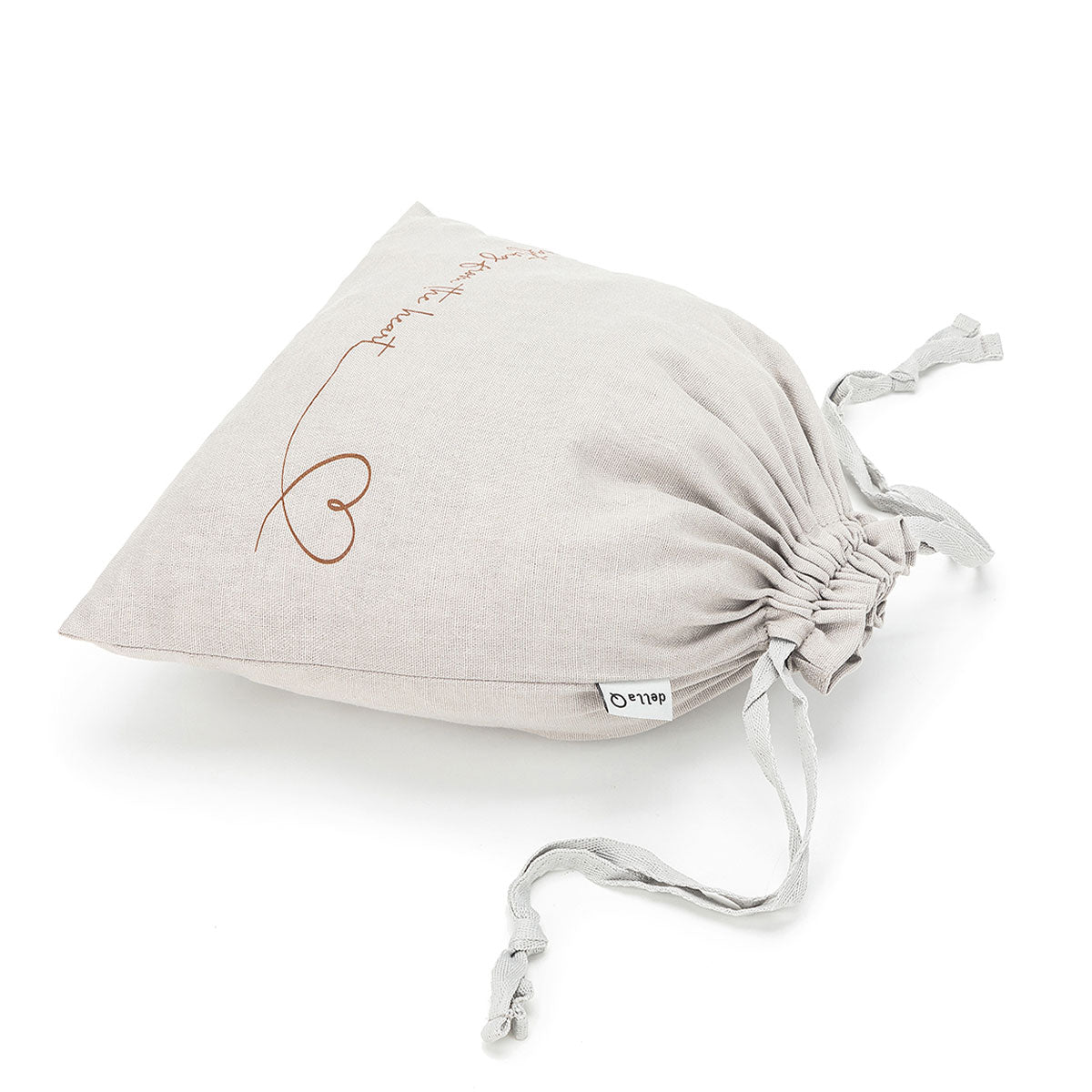 della Q Small Eden Project Bag - 115-1 - Linen Slate: Adorable Project Bag with Signature Prints